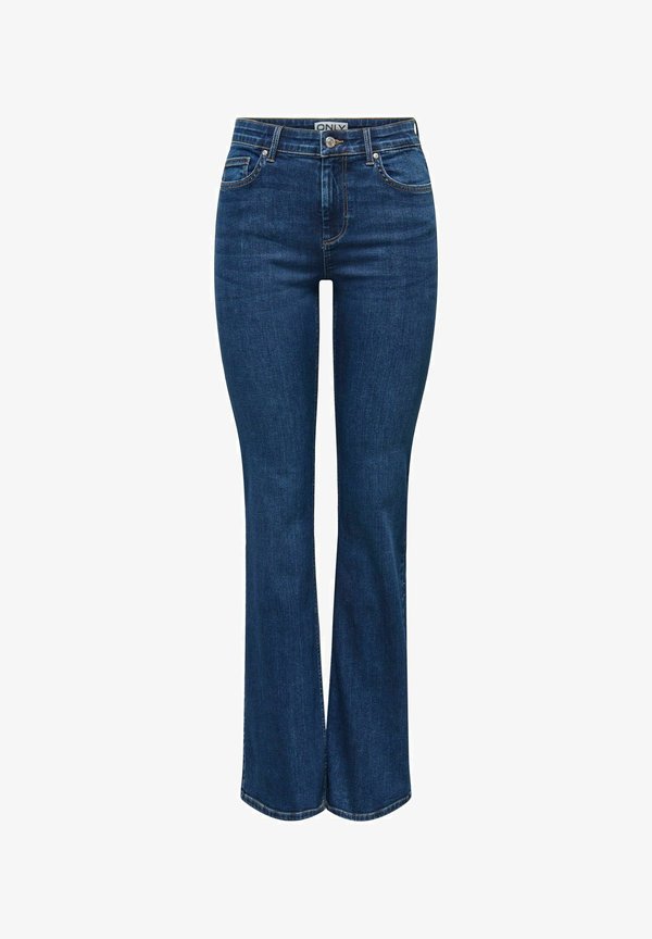 ONLY ONLBLUSH - Flared Jeans - dark blue denim