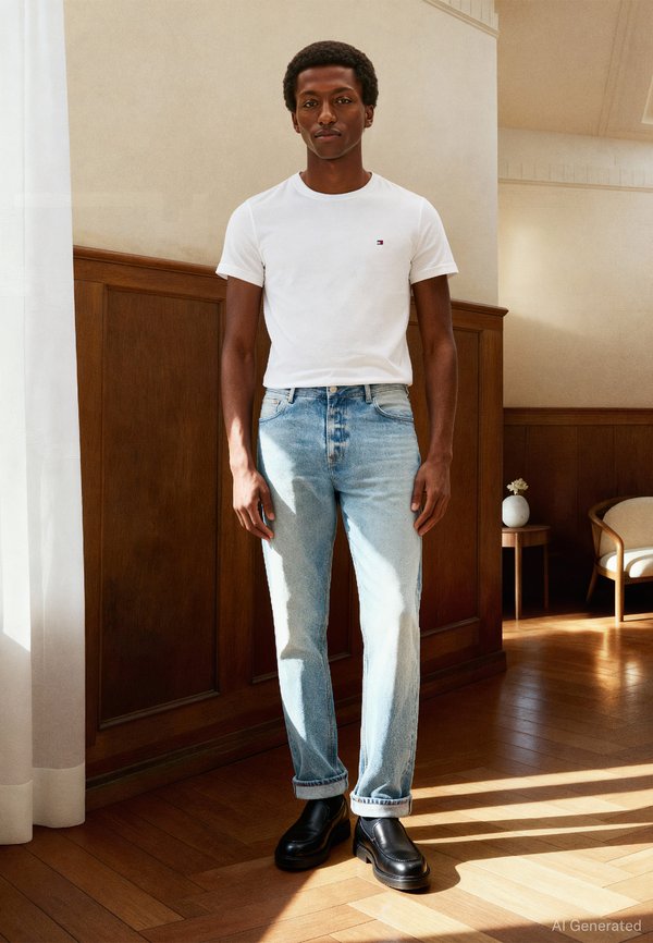 Tommy Hilfiger CORE STRETCH - Basic T-shirt - ybr white