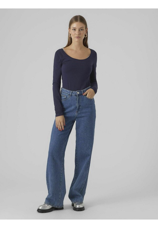 Vero Moda 2ER PACK - Long sleeved top - Black Iris