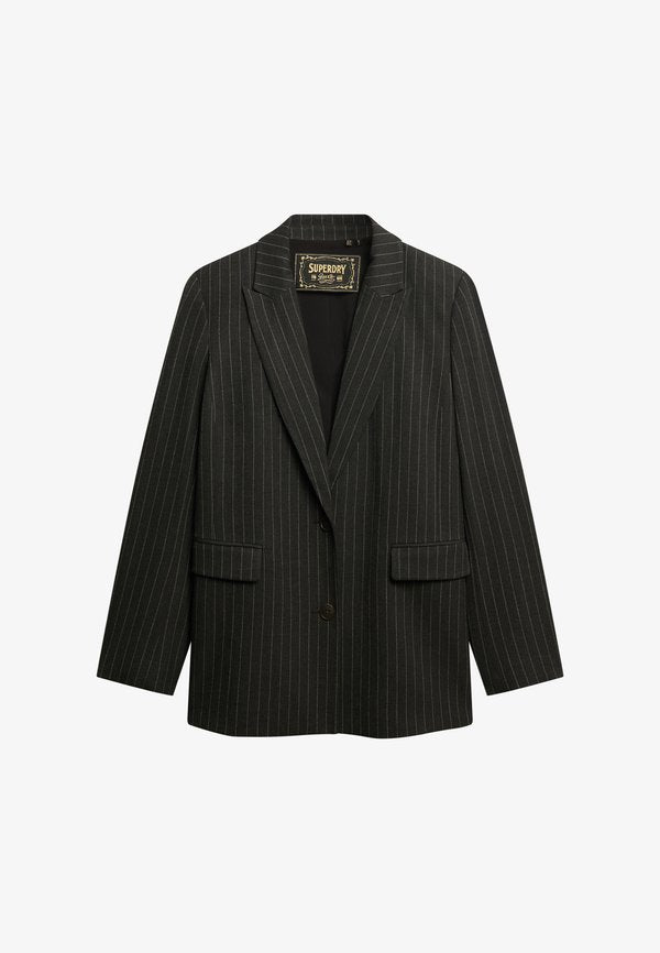 Superdry & Co Short coat - charcoal pinstripe
