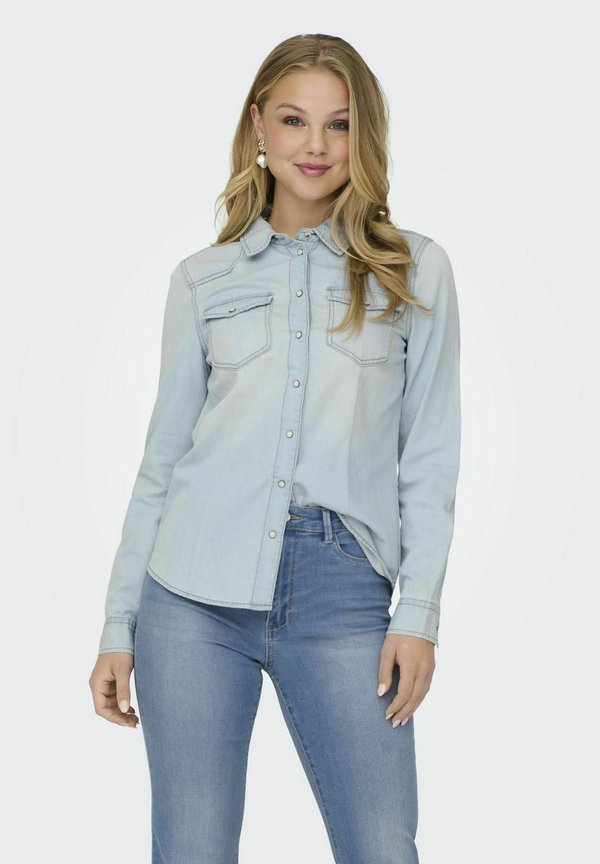 ONLY Denim ONLALEXA Denim - Button-down blouse - light blue denim