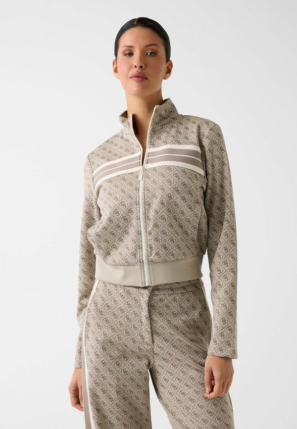Guess 4G LOGO - Zip-up sweatshirt - mehrfarbig braun