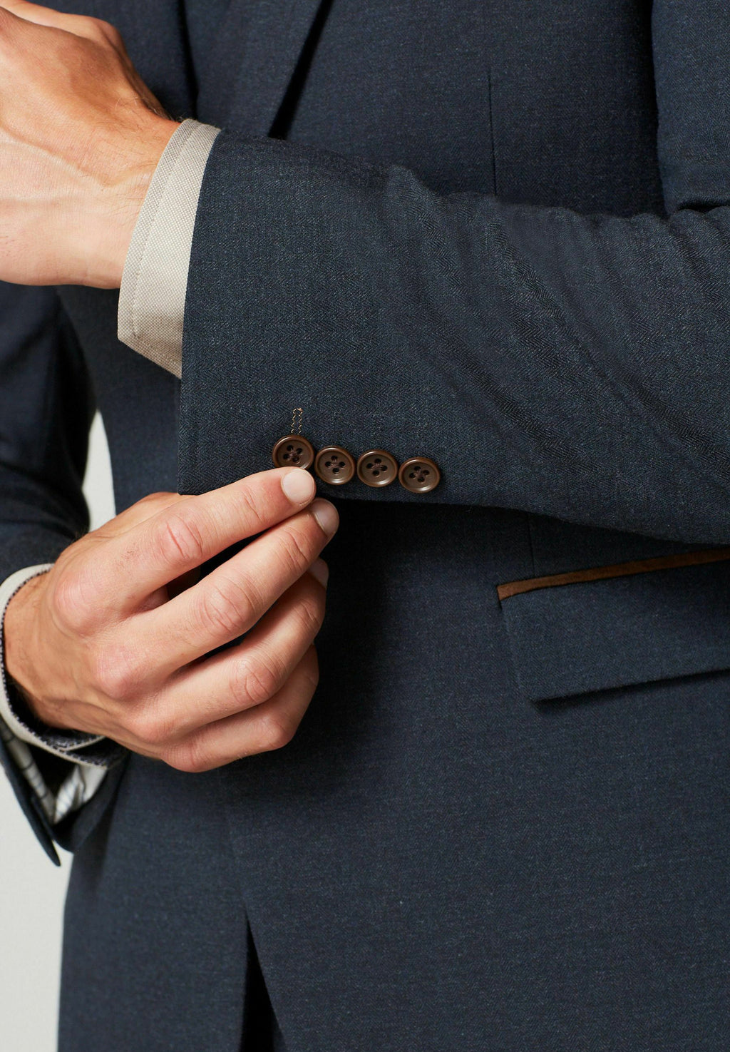 Next TRIMMED HERRINGBONE SUIT: JACKET