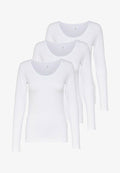 ONLY 3 PACK - Long sleeved top - weiß/weiß/weiß