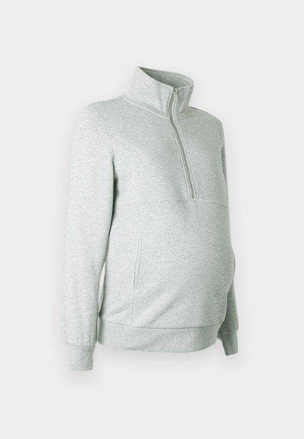 Anna Field MAMA MATERNITY ZIP THROUGH FUNNEL NECK SWEATSHIRT