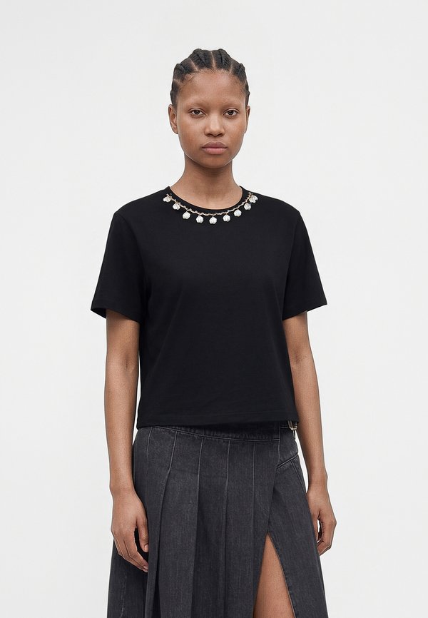ONLY ONLELLEN O NECK BOX - Print T-shirt - black
