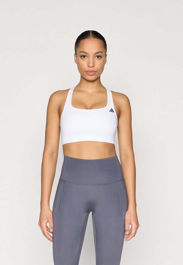adidas Performance OPTIME WORKOUT MEDIUM SUPPORT BRA - Medium support sports bra - white