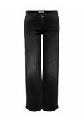 ONLY Wide-fit ONLJULLES Low waist Wide Leg Fit - Straight leg jeans - washed black