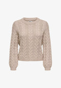 ONLY NORMAL GESCHNITTEN RUNDHALS - Jumper - mocha meringue