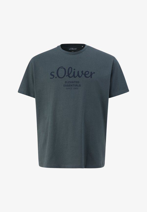 s.Oliver Print T-shirt - schiefergrau