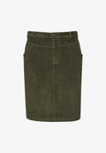 s.Oliver MET ZADELPAS - A-line skirt - olivgrün