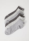 Puma QUARTER PLAIN UNISEX 6 PACK - Sneaker socks - grey combo