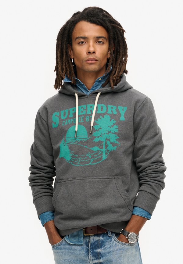 Superdry & Co GRAPHIC - Hoodie - granite grey marl