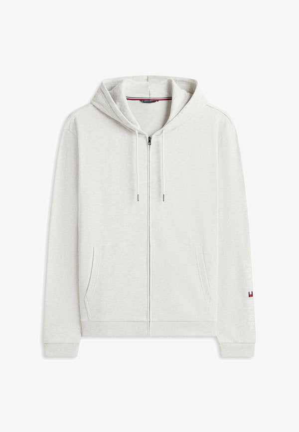 Tommy Hilfiger PLUS TH ORIGINAL TERRY ZIP-THRU LOUNGE - Zip-up sweatshirt - ice grey heather