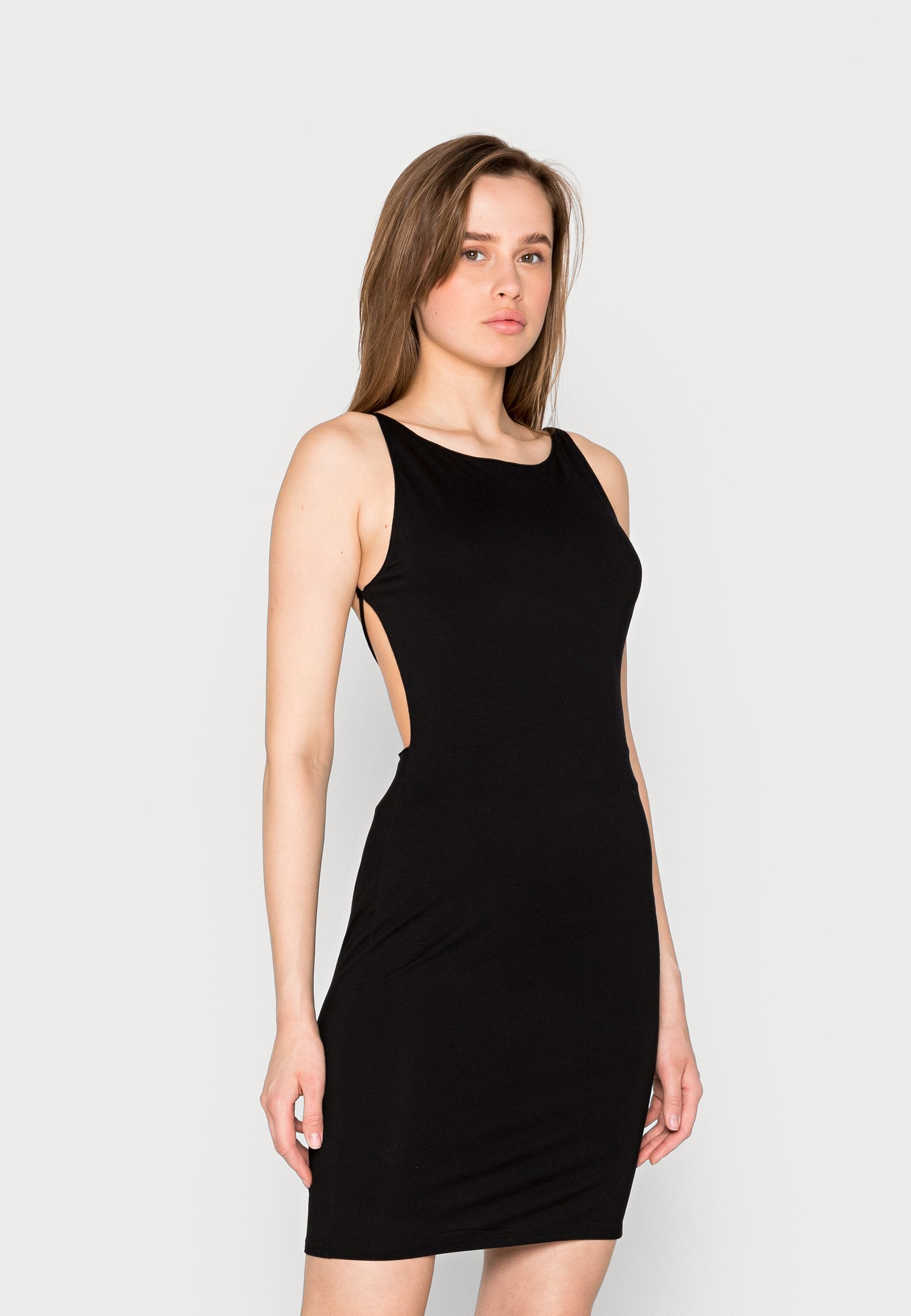 NU-IN TIE BACK SLIP MIDI DRESS