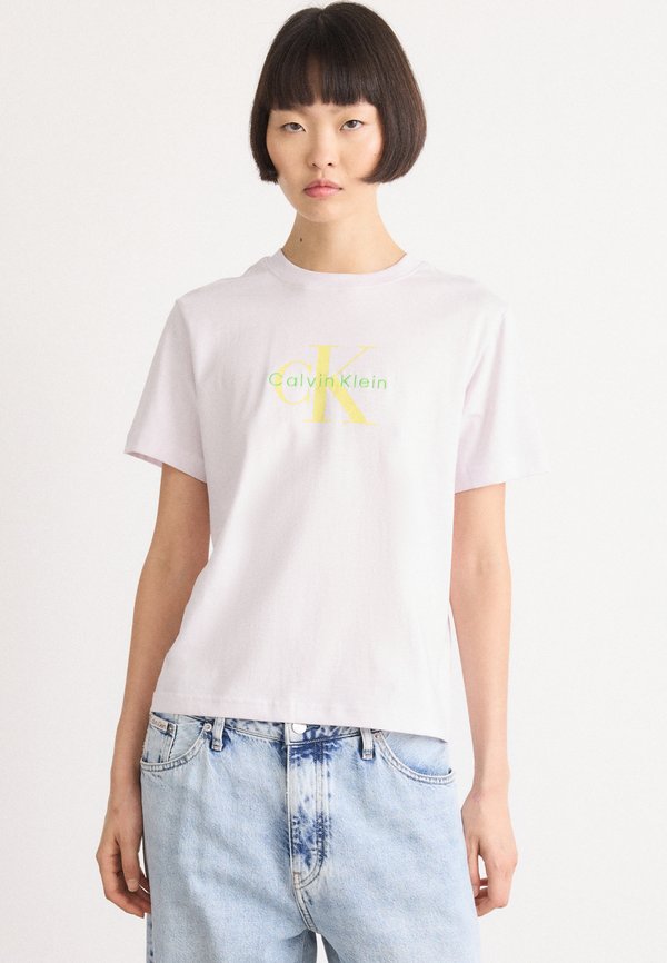 Calvin Klein Jeans HERO CLASSIC MONOLOGO - Print T-shirt - orchid tint