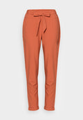Maßgeschneiderte orangefarbenen Hosen mit einem Taillenbund, gekrempeltem Saum und seitlichen Taschen. Aus glattem Stoff mit einem geraden Bein-Design.