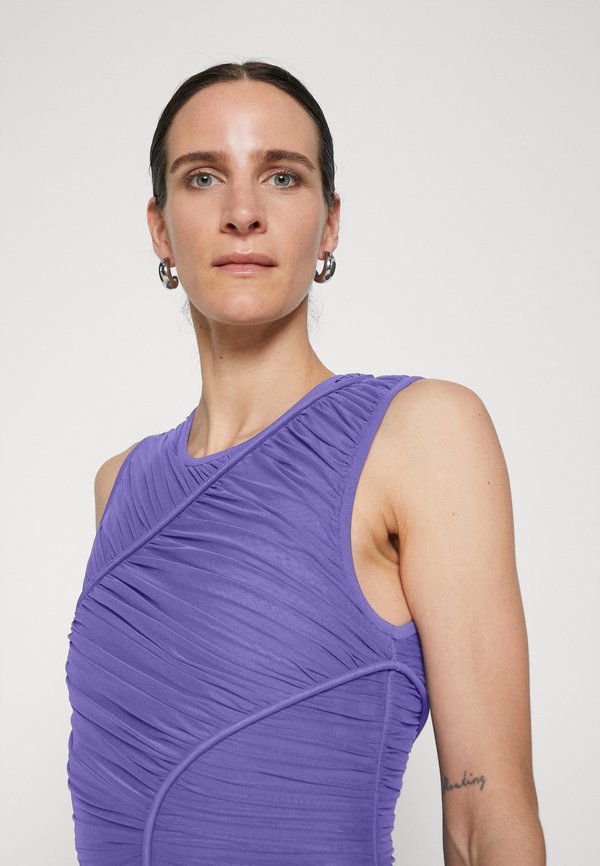 Hervé Léger RUCHED MESH MINI DRESS