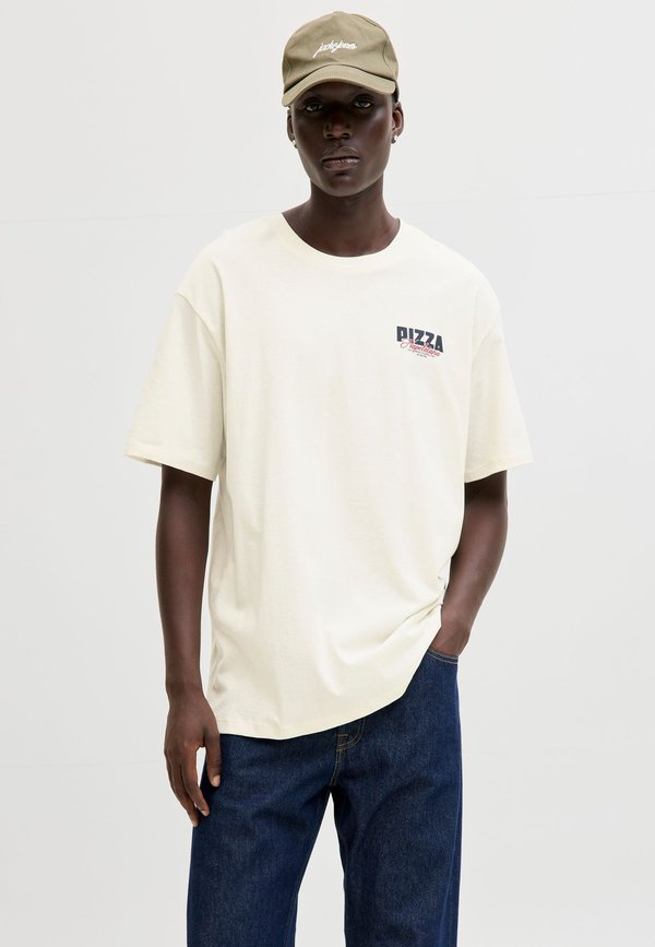 Jack & Jones T- - Print T-shirt - egret