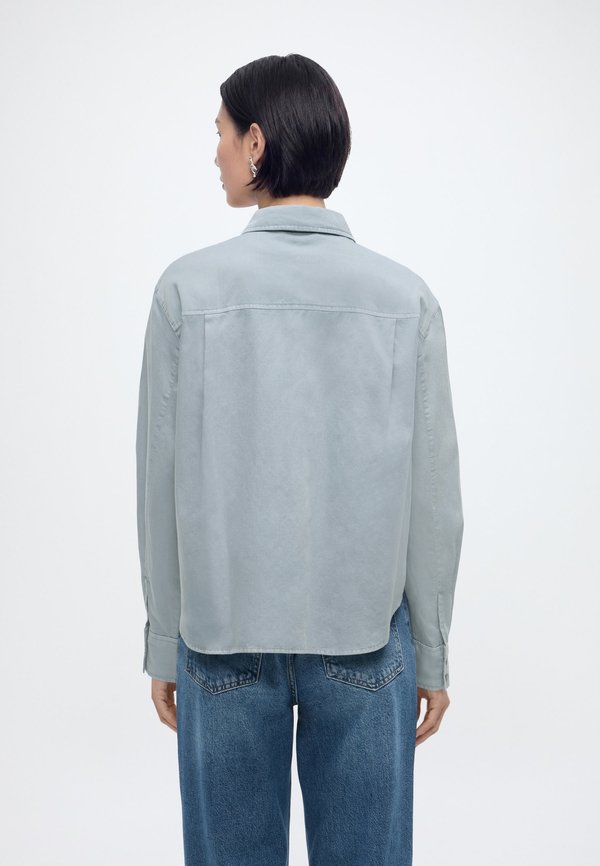 Marc O'Polo BLOUSE, BOXY SHAPE, KENT COLLAR, CHEST POCKET, LONGSLEEVE, GARMENT DYED, SOLID