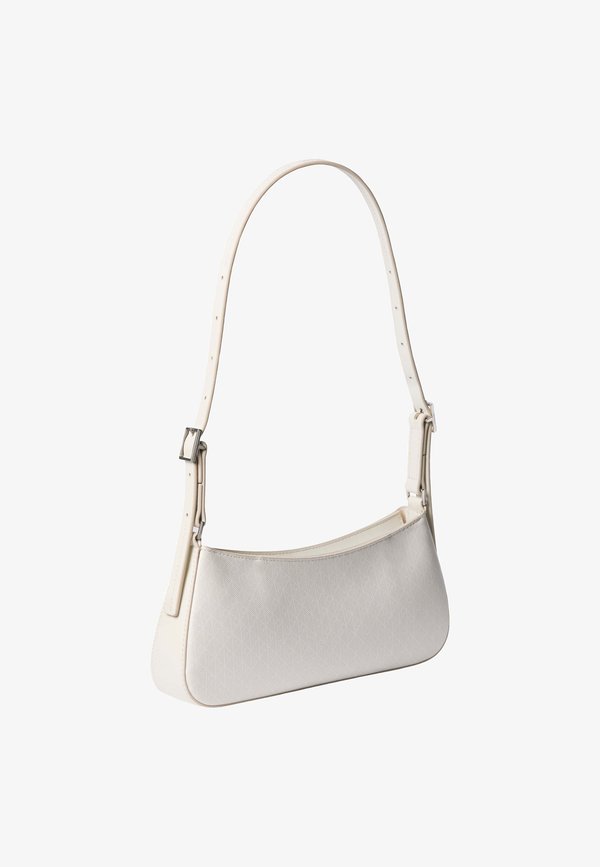 Calvin Klein EMBLEM SMALL SHOULDER - Handbag - white