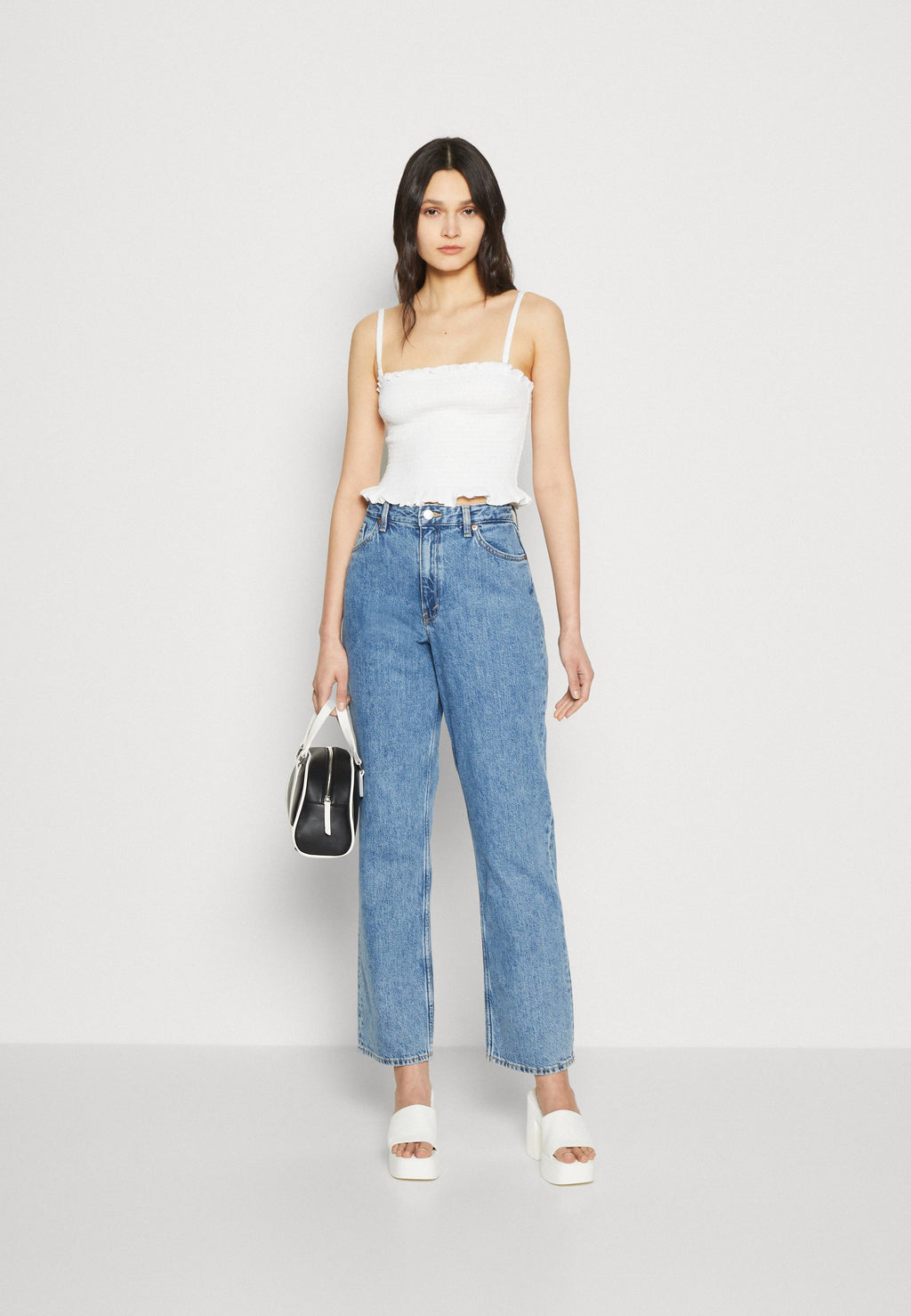 Hollister Co. BARE SMOCKED PEPLUM