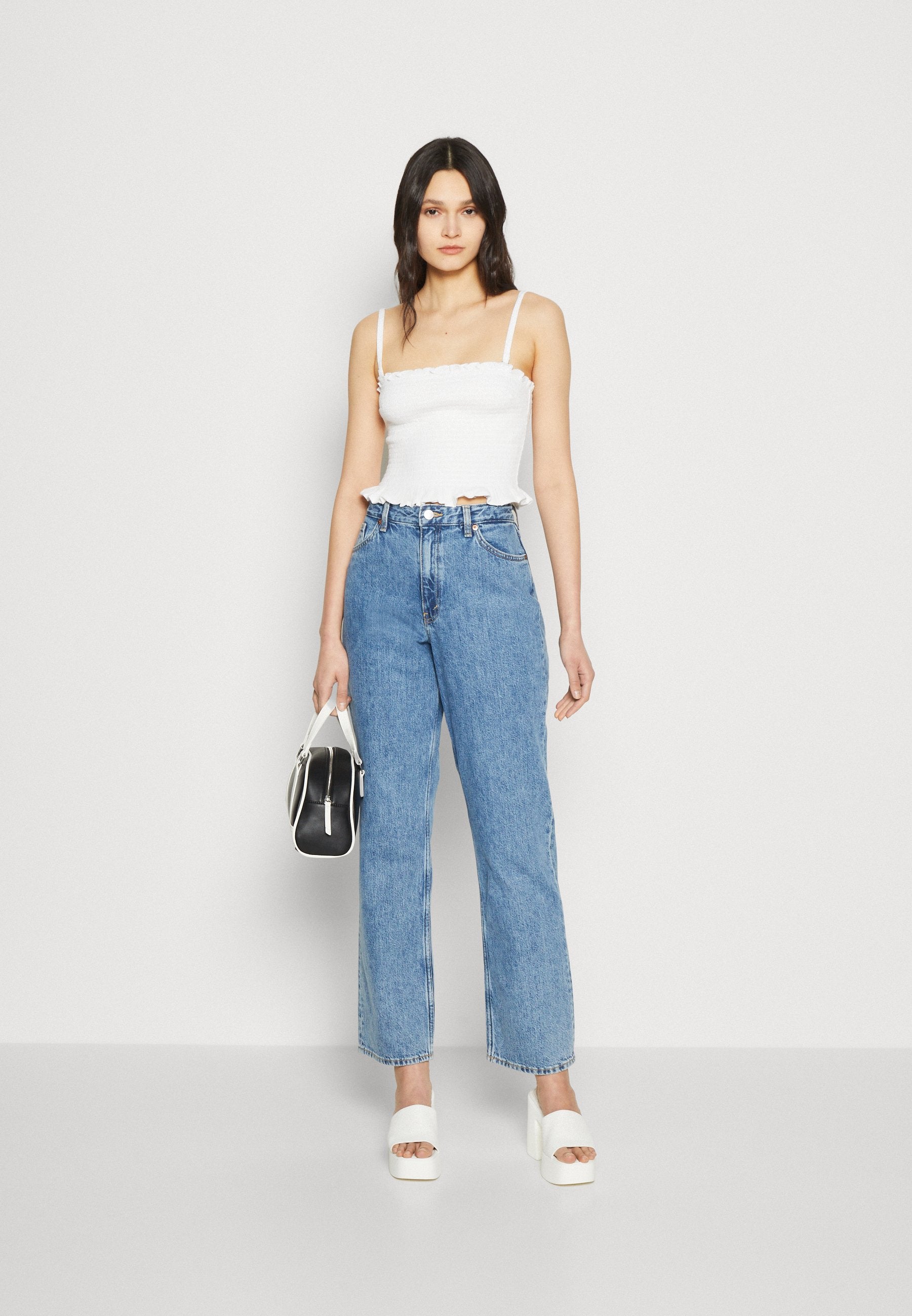 Hollister Co. BARE SMOCKED PEPLUM