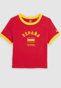 Levi's® FOOTBALL RINGER - Print T-shirt - red/yellow
