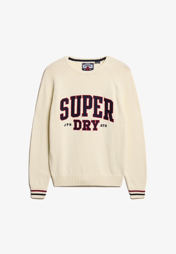 Superdry & Co SLOUCHY GRAPHIC CREW - Jumper - natural white