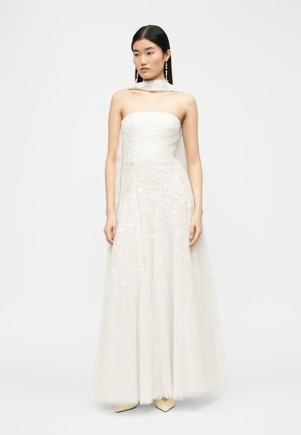 Needle & Thread LEA DITSY STRAPLESS CAPE GOWN