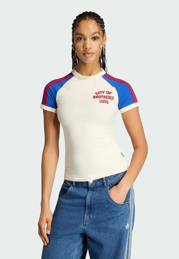 adidas Originals PHILADELPHIA - Print T-shirt - cream white