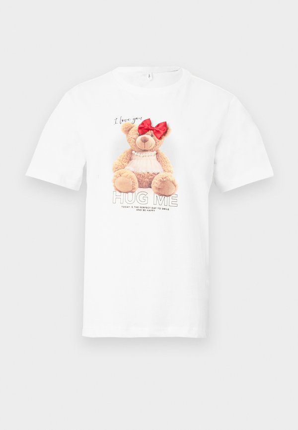 ONLY ONLBILA BOX - Print T-shirt - cloud dancer