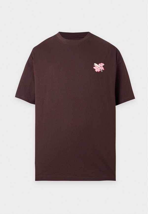 Puma GRAPHICS OVERSIZED FLORAL TEE UNISEX - Print T-shirt - chocolate fondue