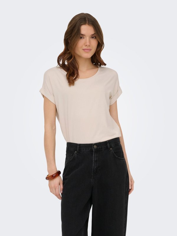 ONLY ONLMOSTER S/S O-NECK TOP NOOS JRS - Basic T-shirt - moonbeam