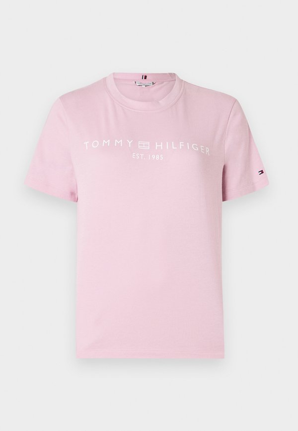 Tommy Hilfiger REG CORP LOGO  - Print T-shirt - bonita pink
