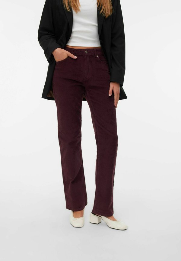 Vero Moda Wide leg VMMELISA Mid rise - Trousers - winetasting