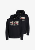 Jack & Jones 2 PACK - Hoodie - schwarz