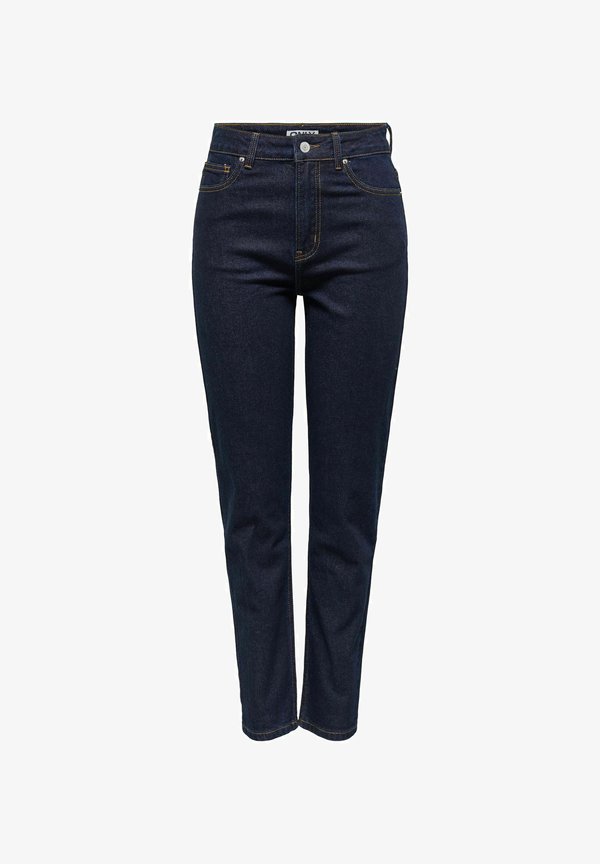 ONLY Straight fit ONLEMILY High waist Ankle length - Slim fit jeans - dark blue denim