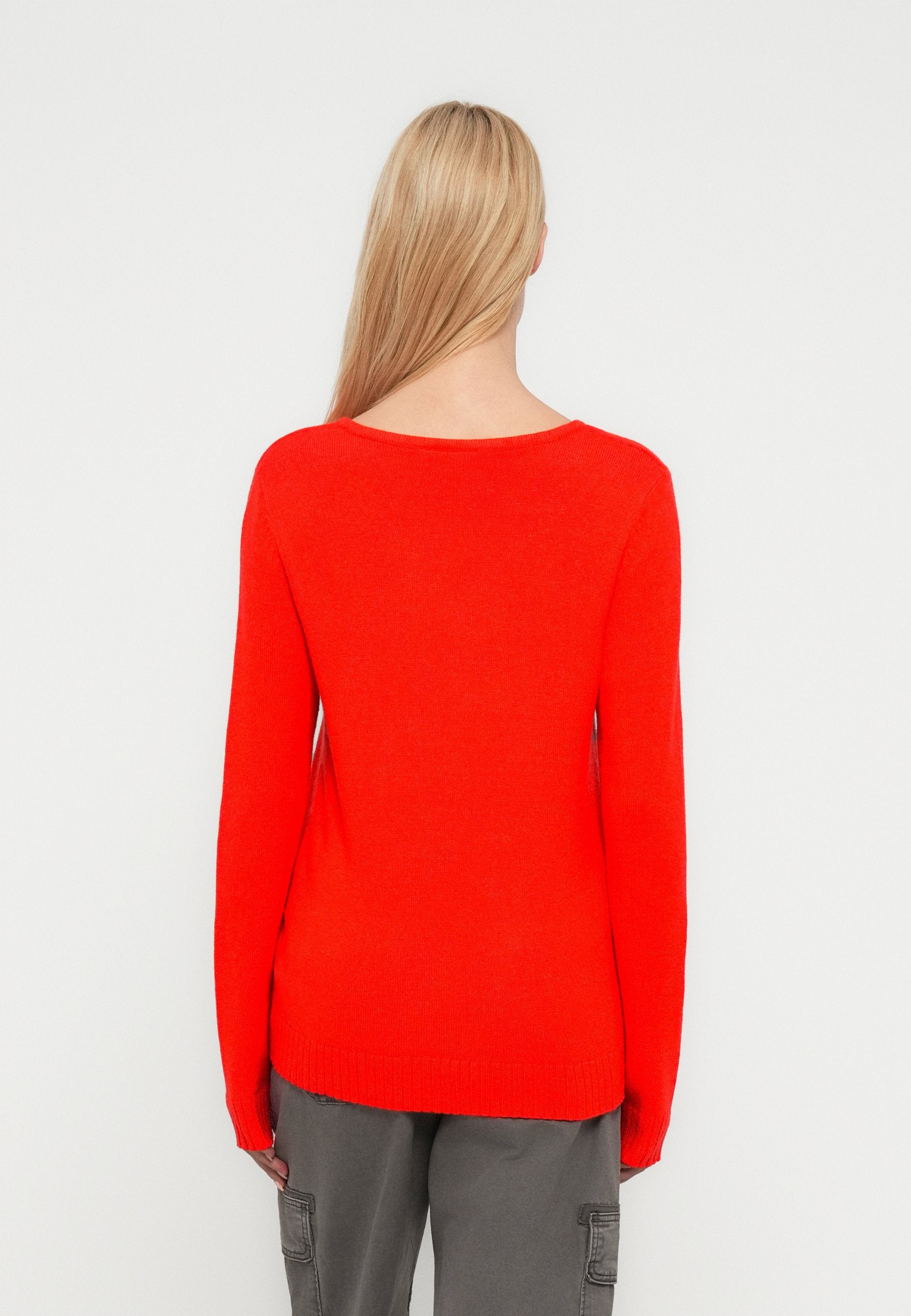 VILA VIRIL V-NECK L/S KNIT TOP - NOOS