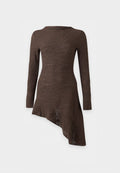 ONLY ONLNUGA STRUCTUR DRESS - Jersey dress - chocolate torte