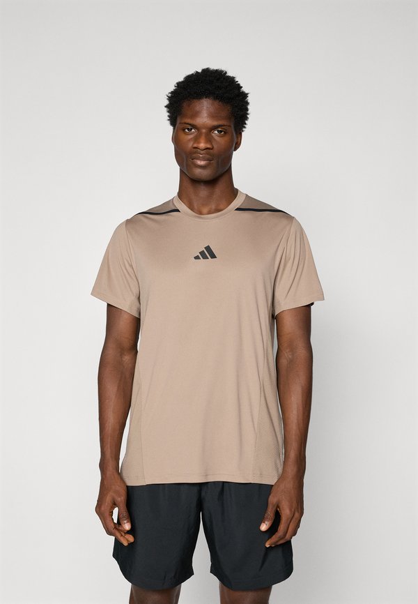 adidas Performance TEE - Sports T-shirt - chalky brown