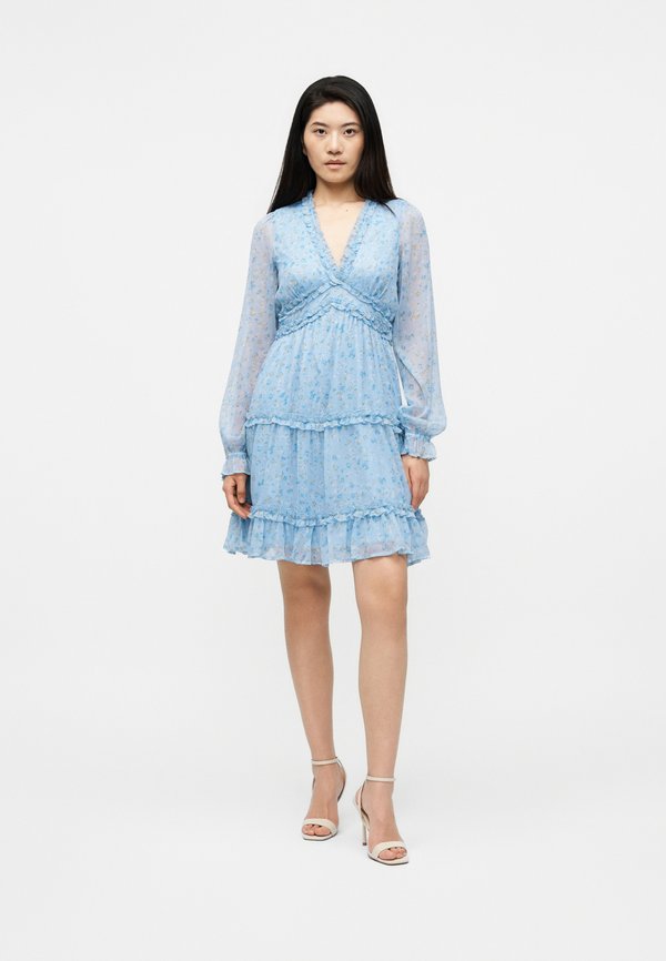 Vero Moda Tall VMSMILLA FRILL - Day dress - light blue