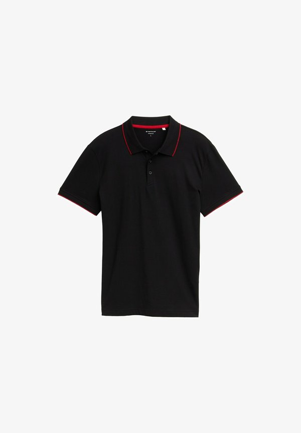 TOM TAILOR SLIM FIT MIT STRETCH - Polo shirt - black