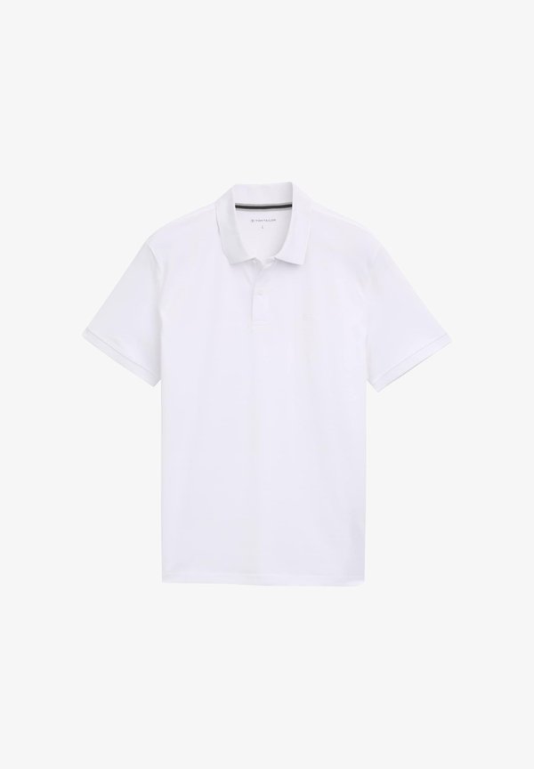 TOM TAILOR BASIC POLO WITH CONTRAST - Polo shirt - lucid white