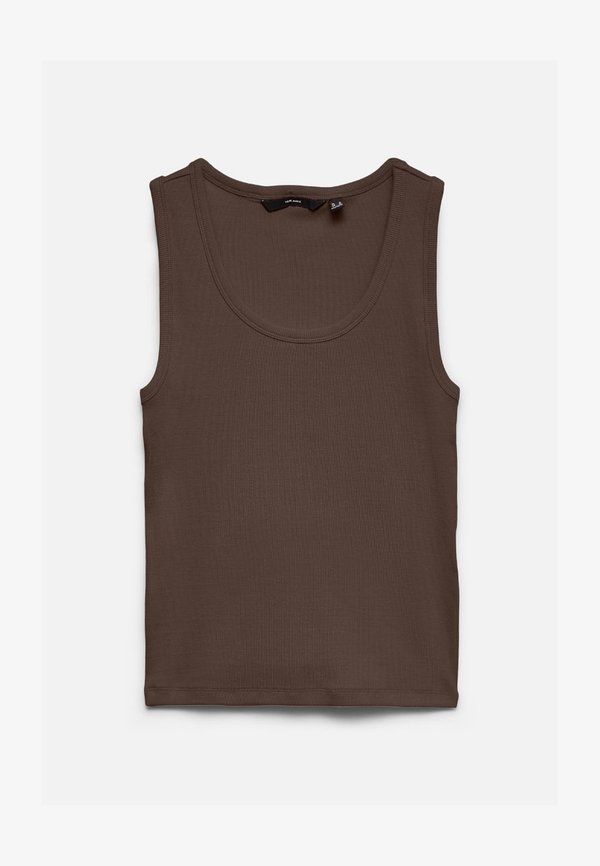Vero Moda VMCHLOE SL SHORT TANK TOP NOOS - Top - chocolate brown