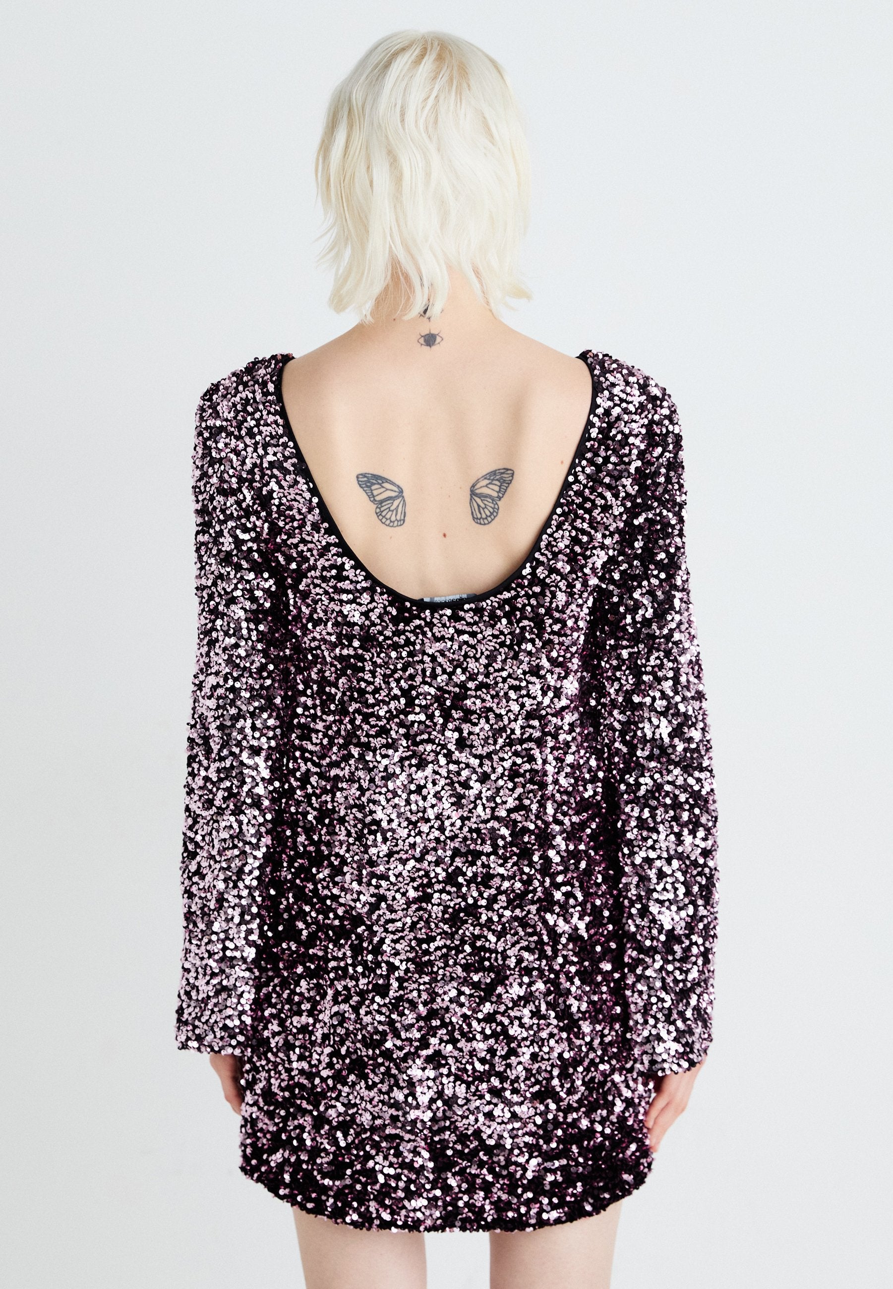 Gina Tricot LOOSE SEQUIN MINI DRESS