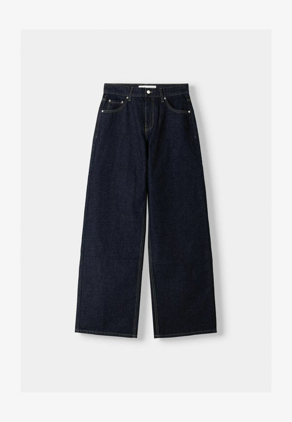 Bershka BOYFRIEND - Relaxed fit jeans - dark blue