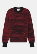Victoria Beckham KIDS CHUNKY MOULINE CONTRAST CREW NECK