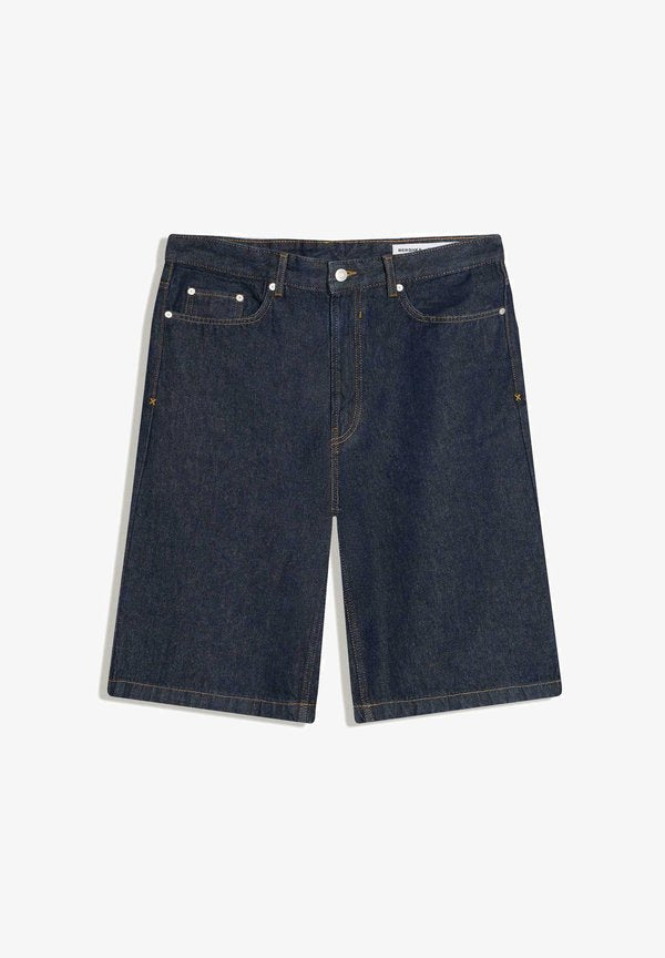 Bershka BAGGY - Denim shorts - royal blue