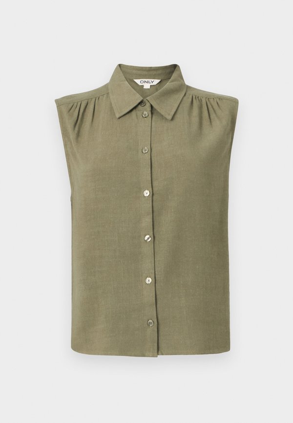 ONLY ONLSIESTA Linen - Top - deep lichen green
